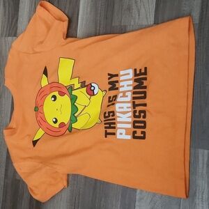 Pokemon Halloween Shirt  Size Small Kids Shirt Pikachu Costume Pumpkin Halloween
